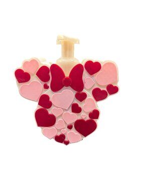 Bath & Body Works Foaming Hand Soap And Minnie Mouse Valentine’s Holder Pink Red